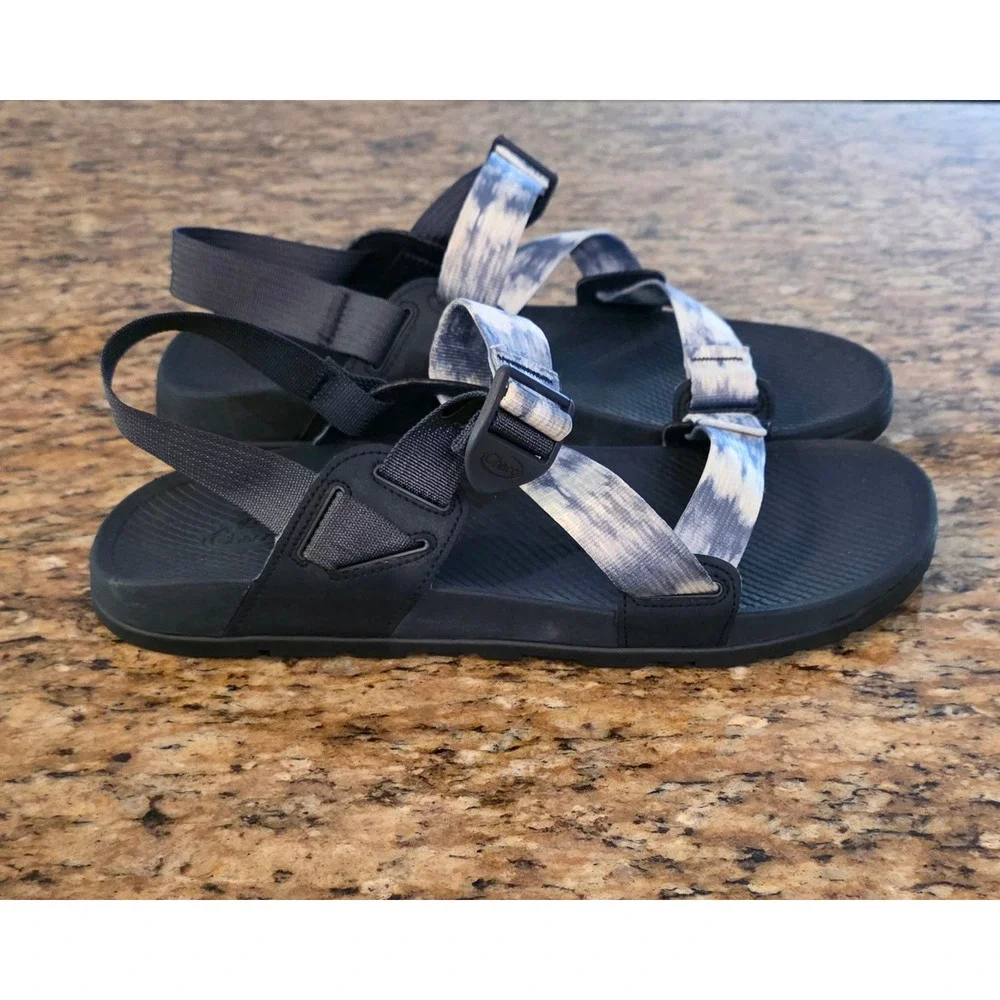 Chaco Z/Volv 2 Mens Sandals Size 12 Blue White Tie Dye Hiking Strappy